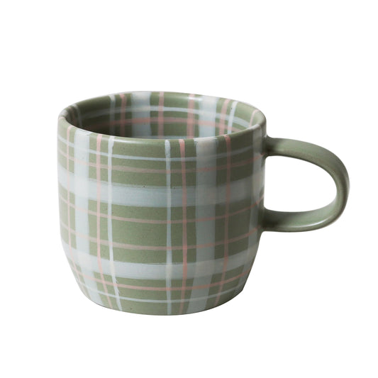Sage & Blush Check Mug | Cats Pyjamas