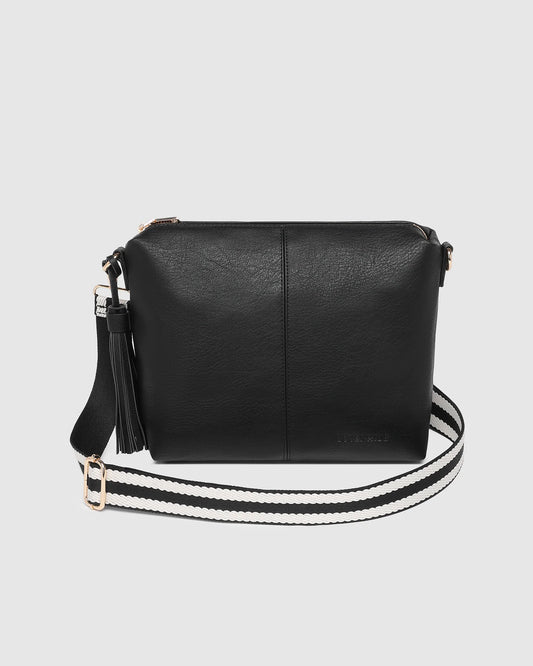 Daisy Stripe Crossbody Bag | Black
