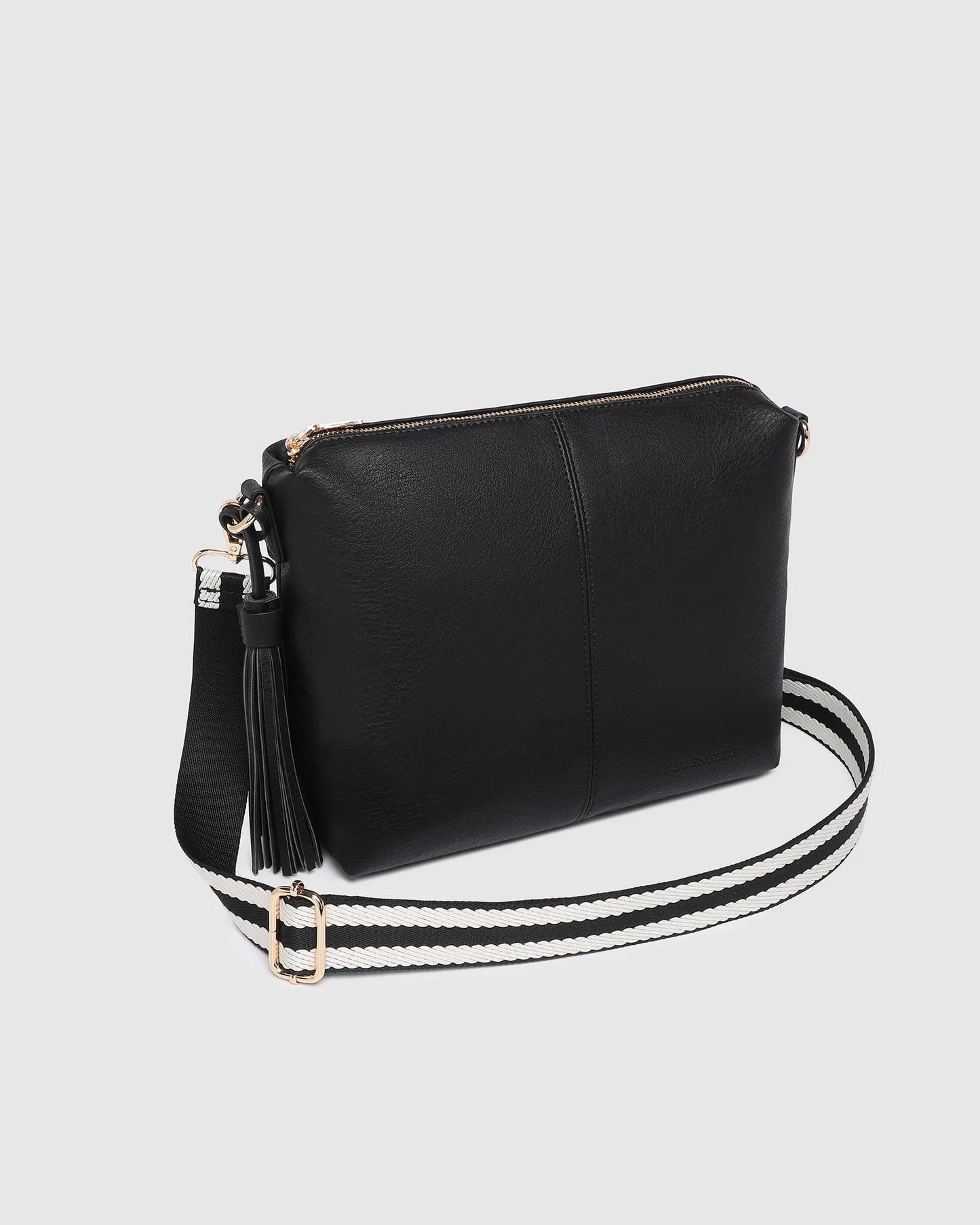 Daisy Stripe Crossbody Bag | Black