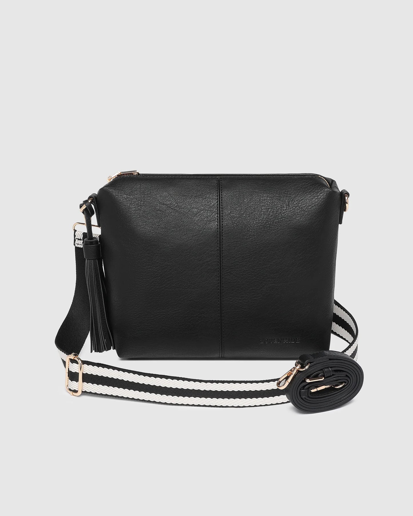 Daisy Stripe Crossbody Bag | Black