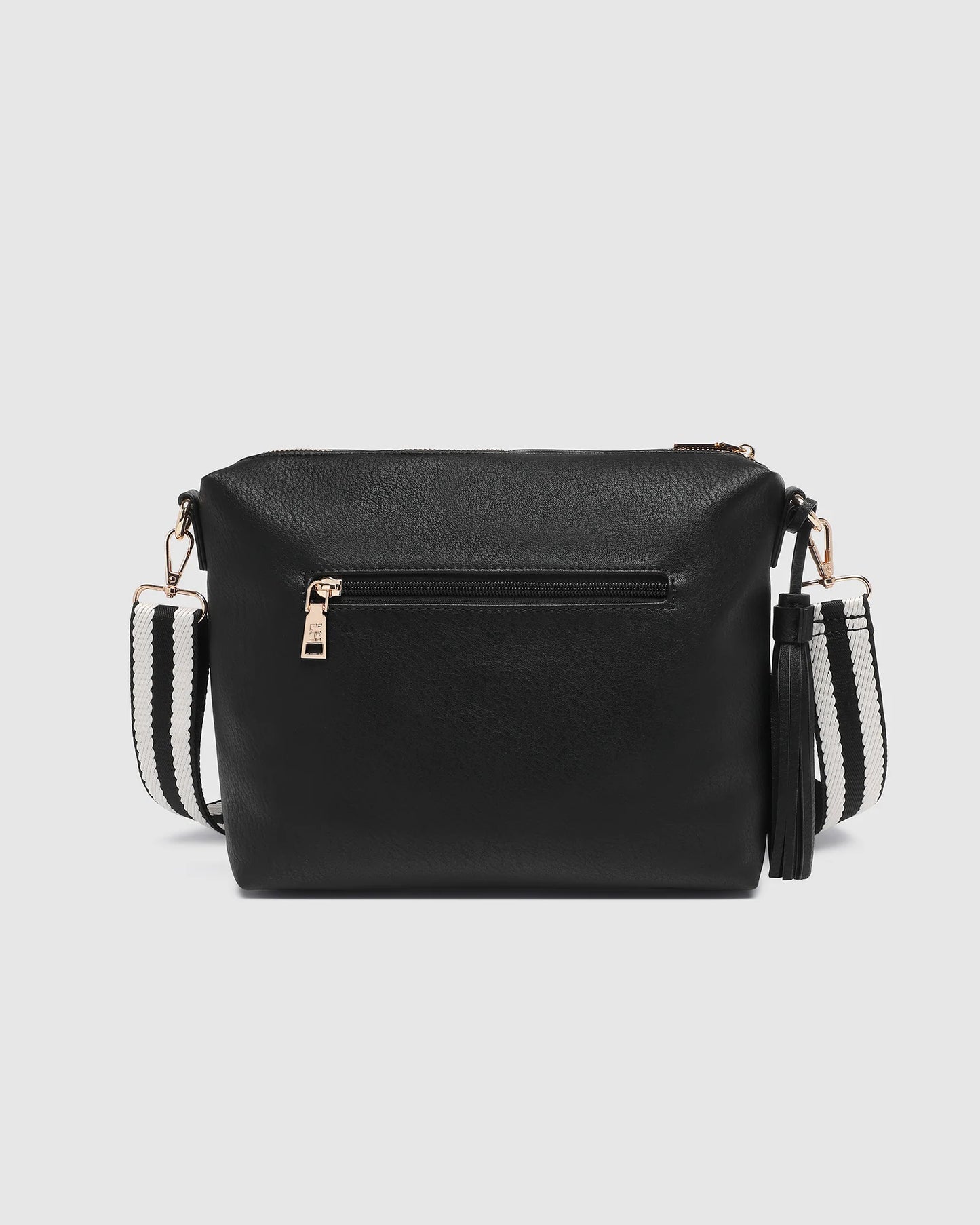 Daisy Stripe Crossbody Bag | Black