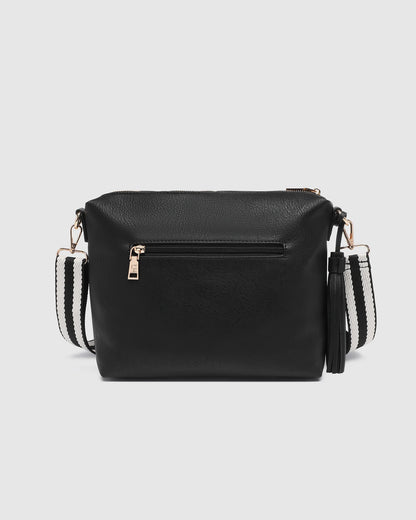 Daisy Stripe Crossbody Bag | Black