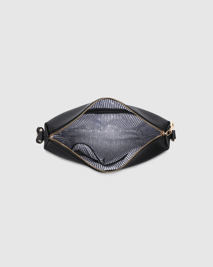 Daisy Stripe Crossbody Bag | Black