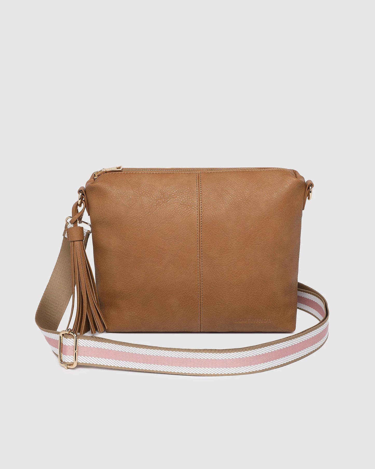 Daisy Stripe Crossbody Bag | Camel