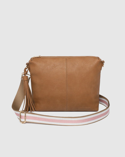 Daisy Stripe Crossbody Bag | Camel