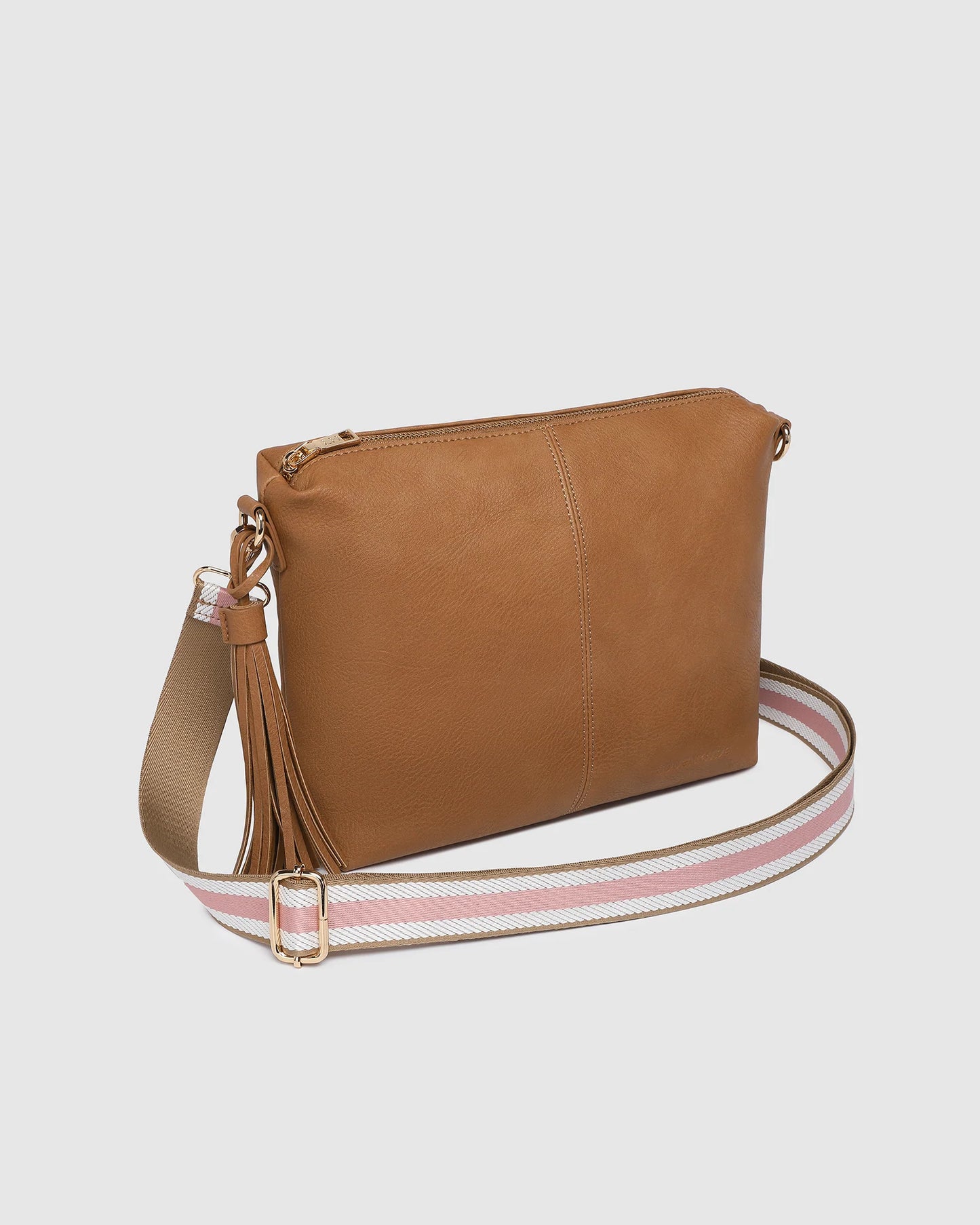 Daisy Stripe Crossbody Bag | Camel
