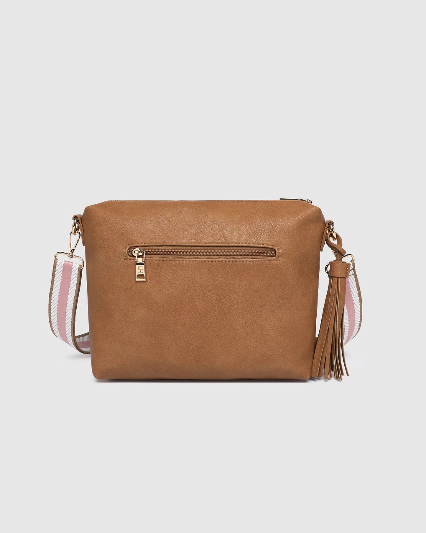 Daisy Stripe Crossbody Bag | Camel