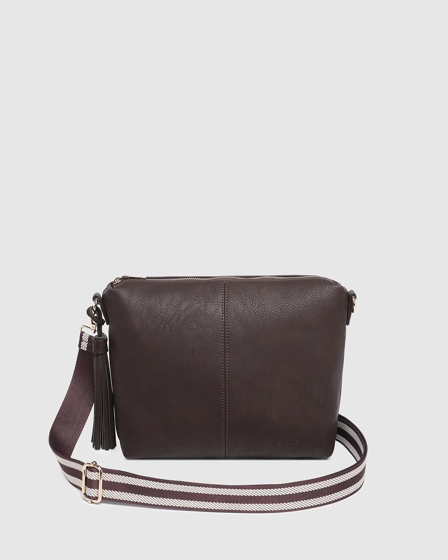 Louenhide Daisy Stripe Crossbody Bag - Chocolate