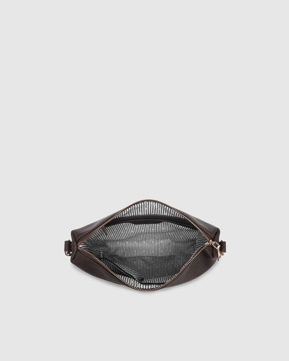 Louenhide Daisy Stripe Crossbody Bag - Chocolate