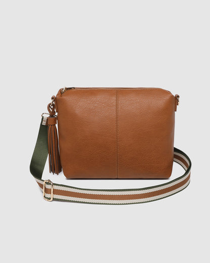 Louenhide Daisy Stripe Crossbody Bag | Tan