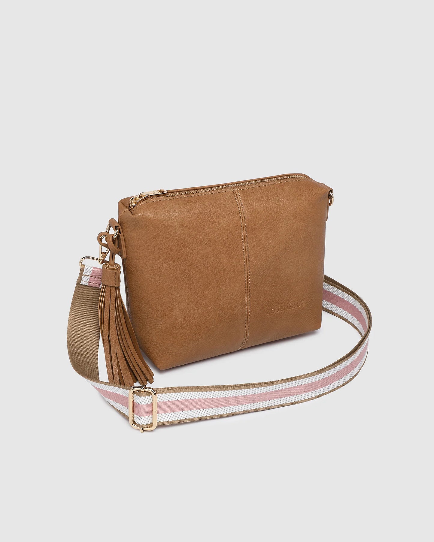 Kasey Stripe Crossbody Bag | Camel