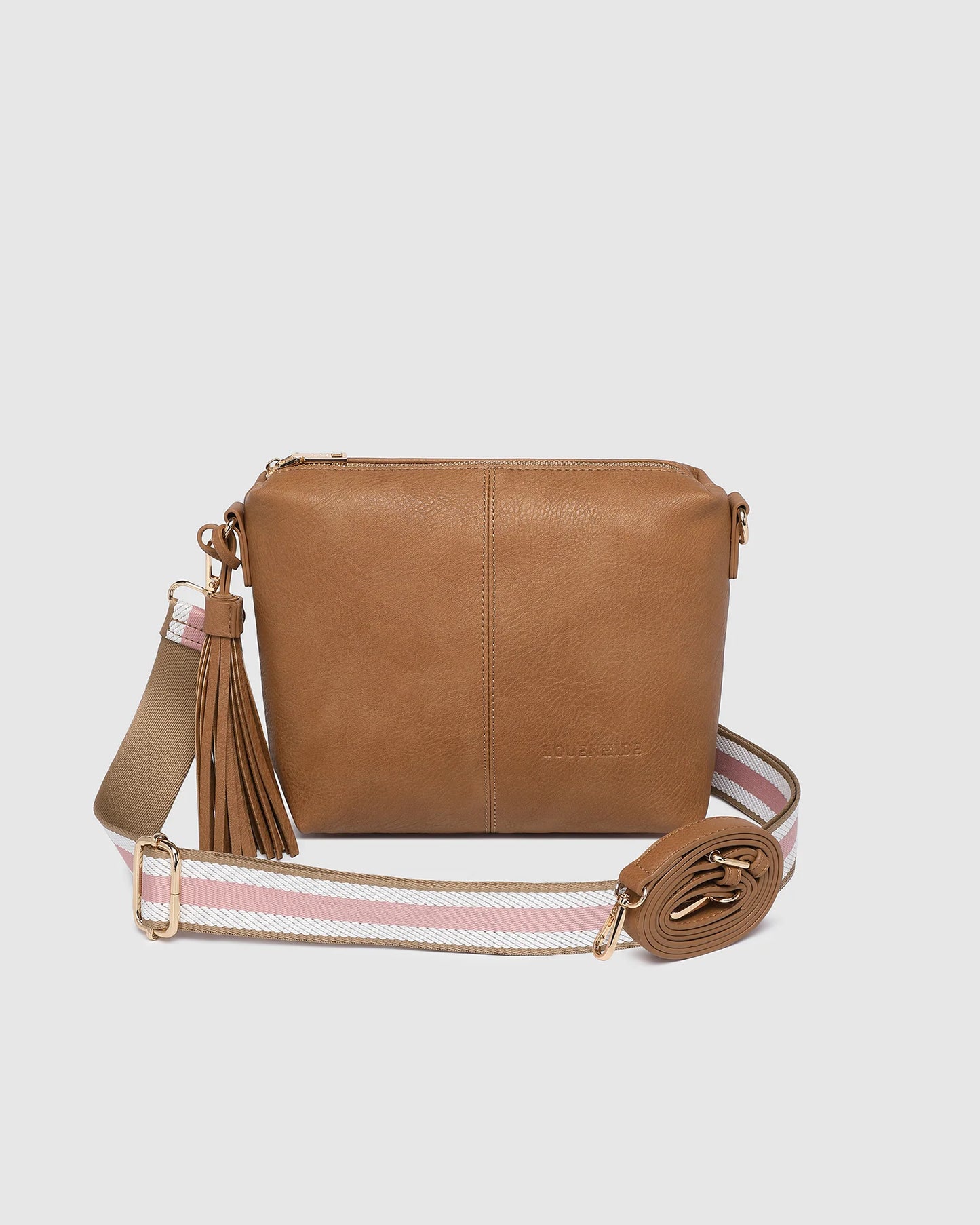 Kasey Stripe Crossbody Bag | Camel