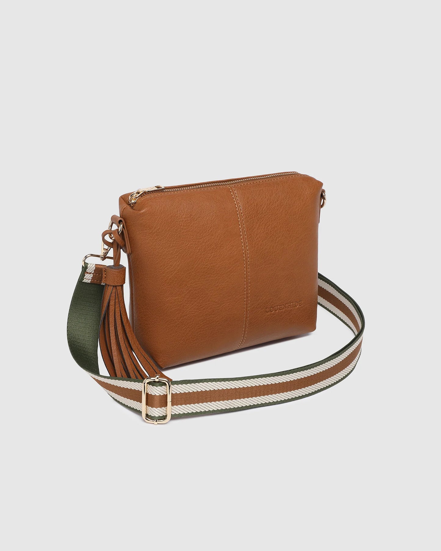Kasey Stripe Crossbody Bag | Tan