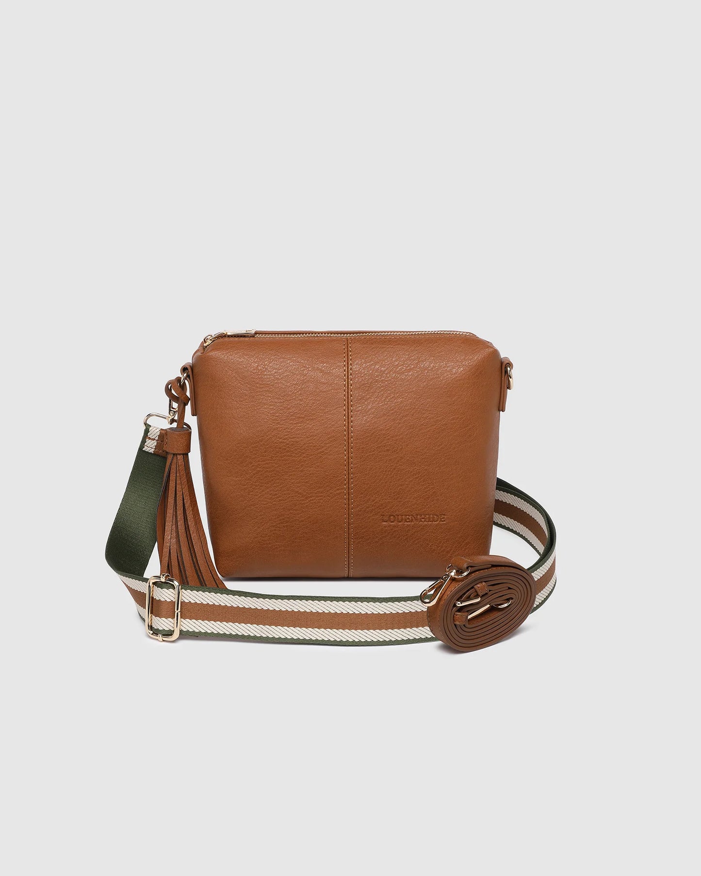 Kasey Stripe Crossbody Bag | Tan