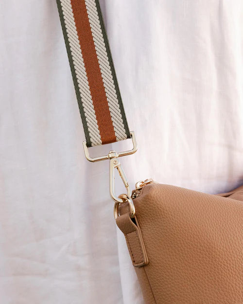 Louenhide Stripe Webbing Bag Strap - Tan / Khaki