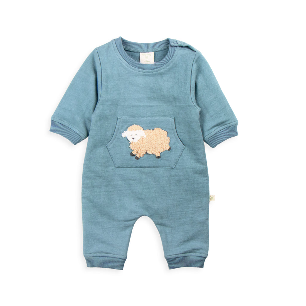 Tiny Twig Chunky Sheep Applique Growsuit