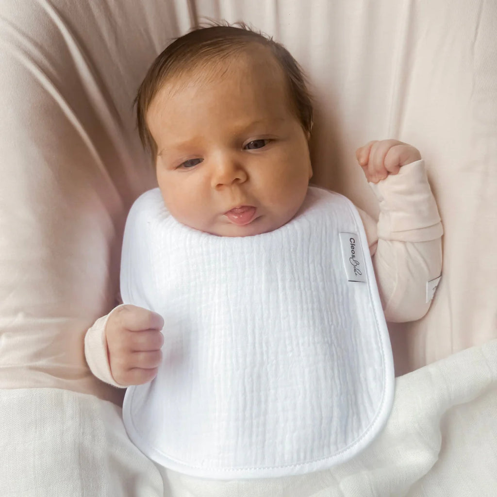 Cleo & Bebe Waterproof Classic Bib - Snow White