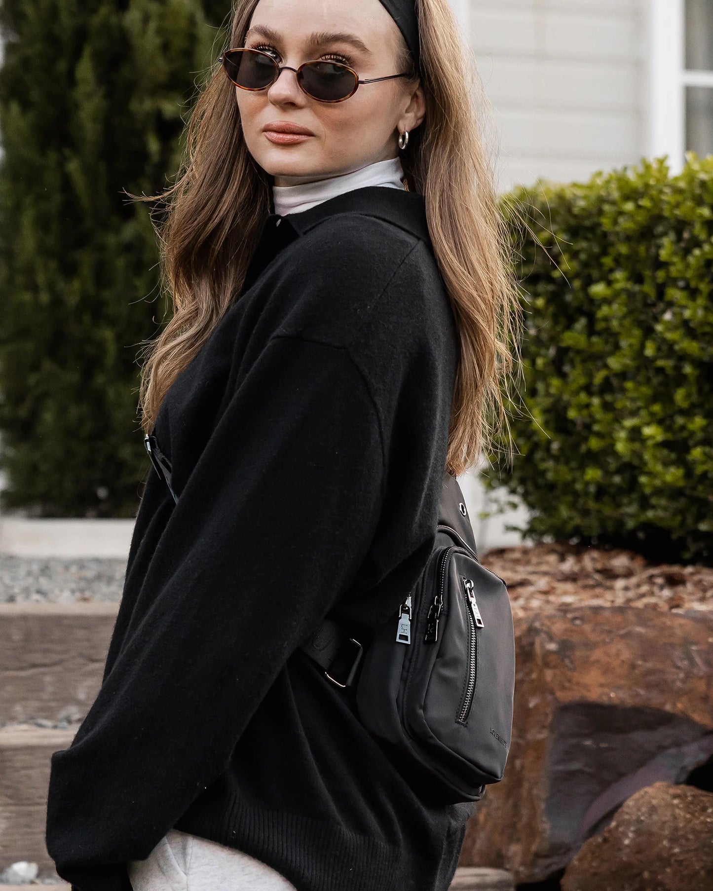 Louenhide Boyd Nylon Sling Bag | Black