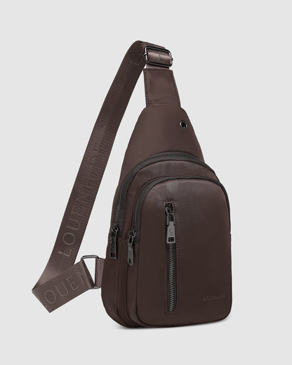 Louenhide Boyd Nylon Sling Bag | Chocolate