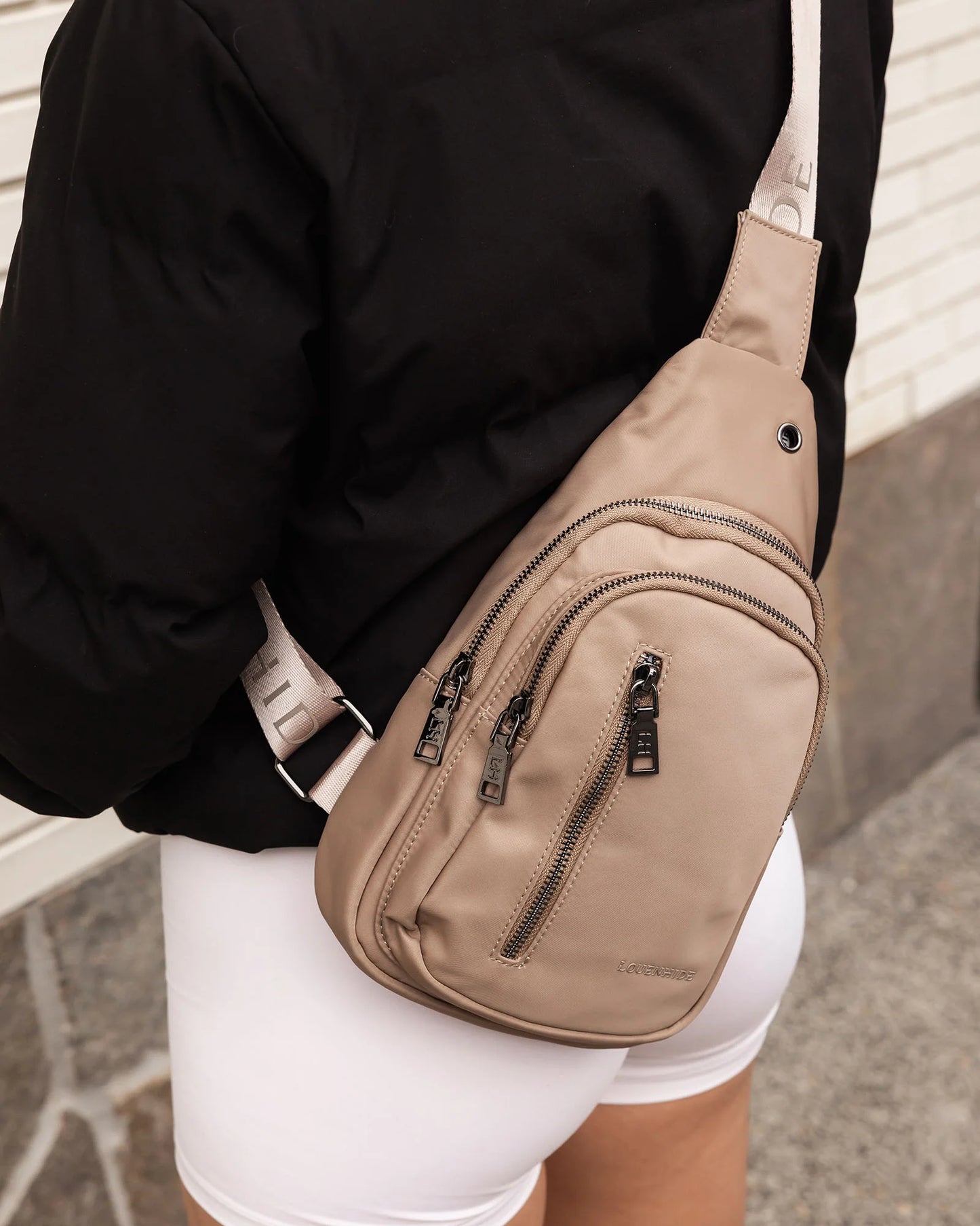 Louenhide Boyd Nylon Sling Bag | Mocha