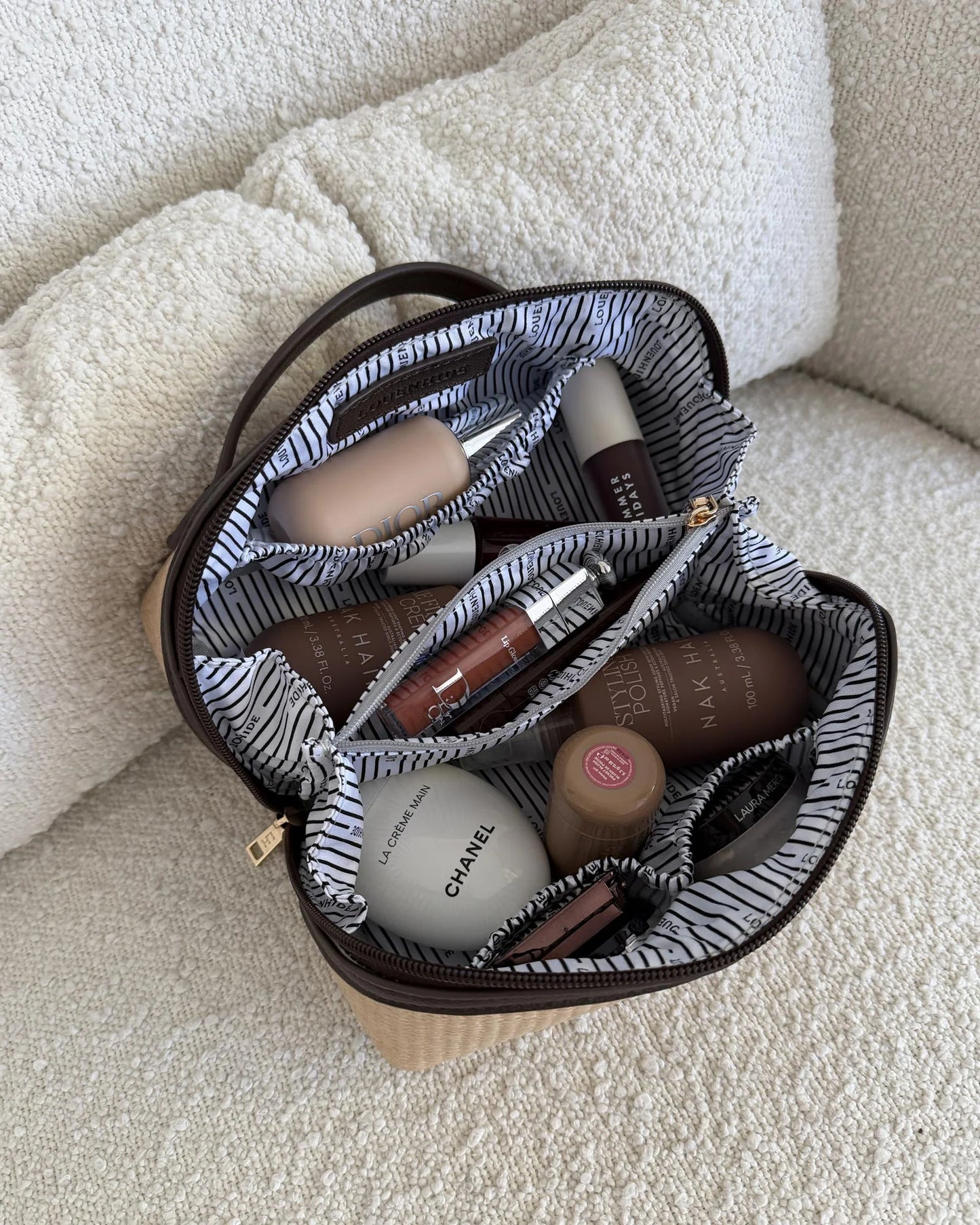 Louenhide Ellis Makeup Bag - Natural Choc