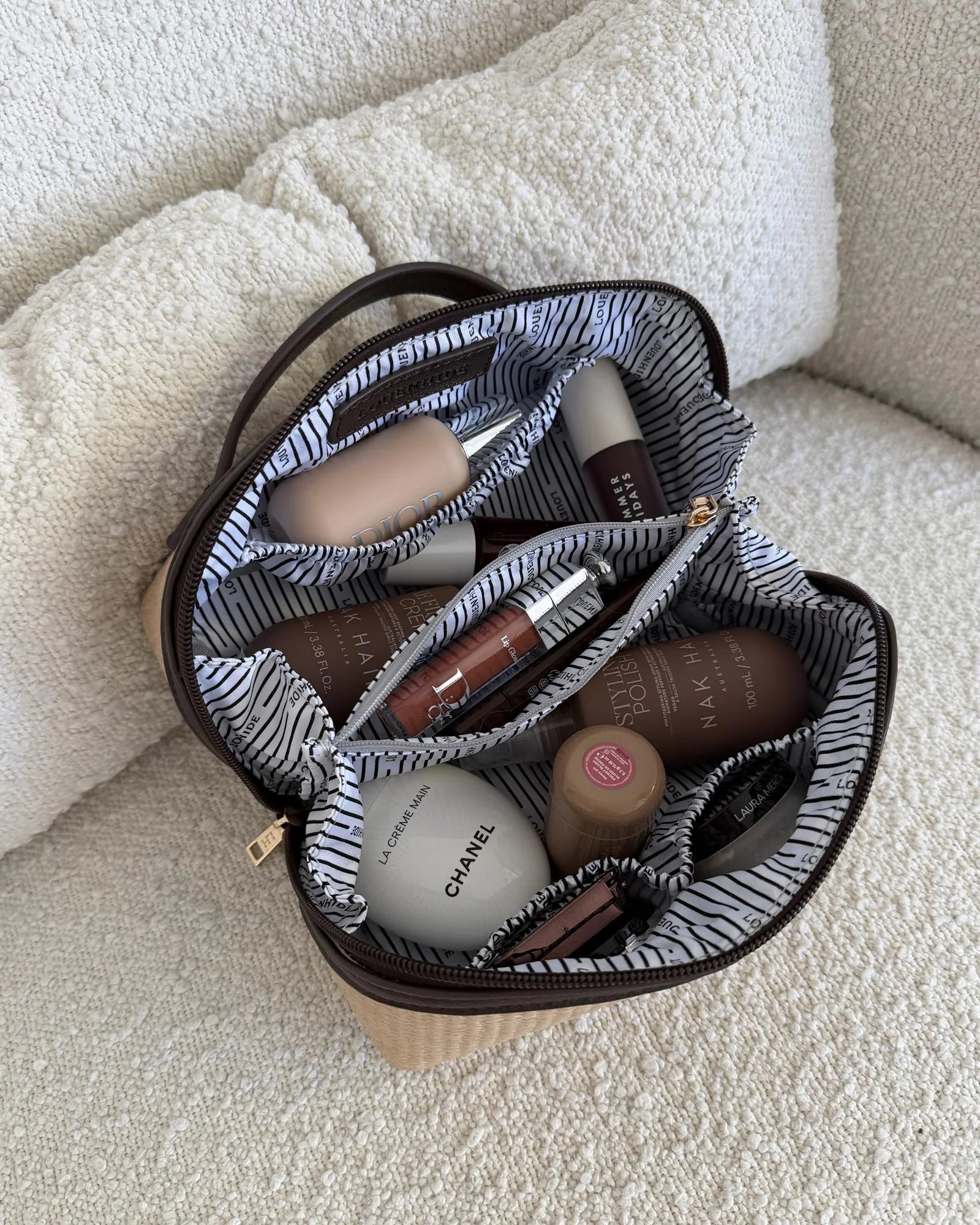 Louenhide Ellis Makeup Bag - Natural Choc