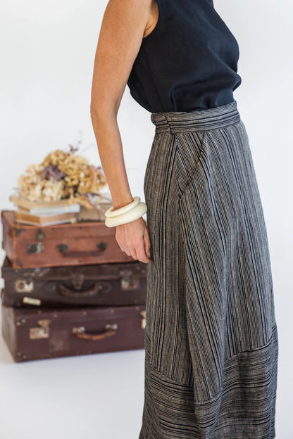 Eadie Skirt - Raven Stripe