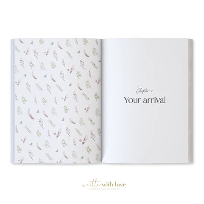 Baby Memory Book with Keepsake Box – Sage Green Linen