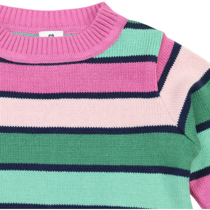 Korango Long Striped Sweater - Green
