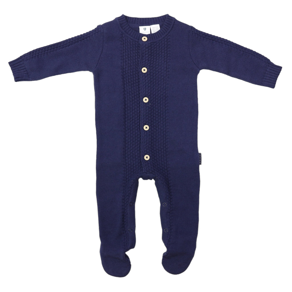 Korango Textured Knit Romper | Navy