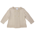 Korango Double Breasted Textured Knit Jacket | Tapioca