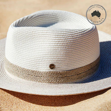Canopy Bay by Deborah Hutton Parsley Bay Fedora - Ivory/Camel