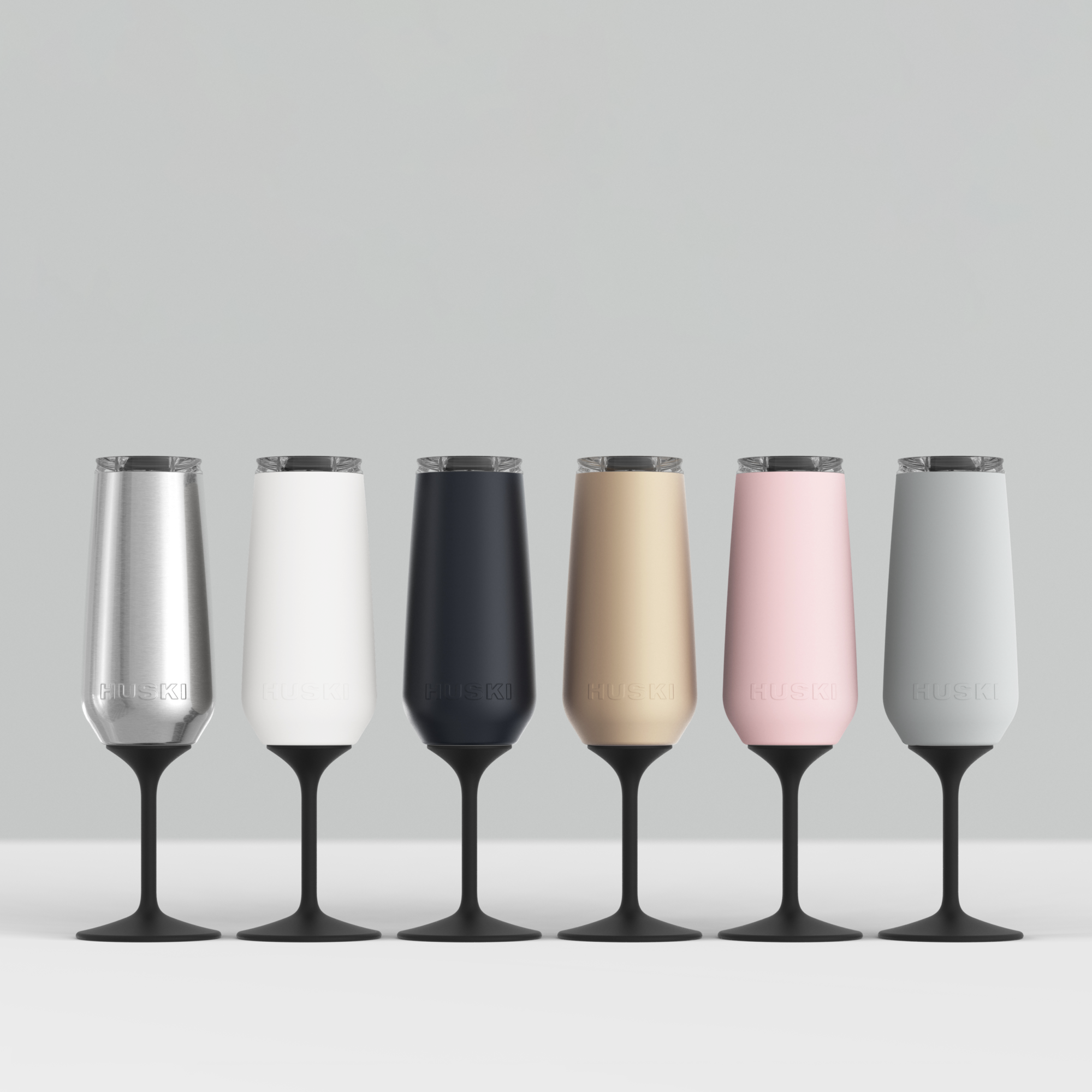 Huski Champagne Flute - Brushed Stainless