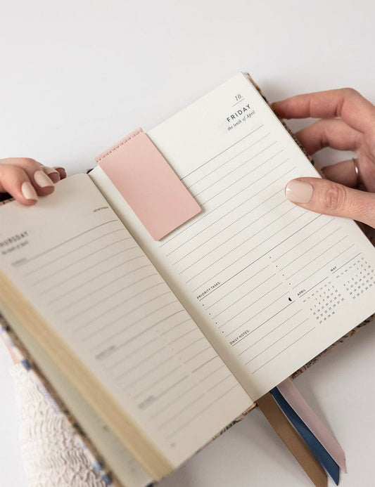 Leatherette Bookmark - Pale Pink
