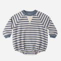 Crewneck Romper - Marine Stripe