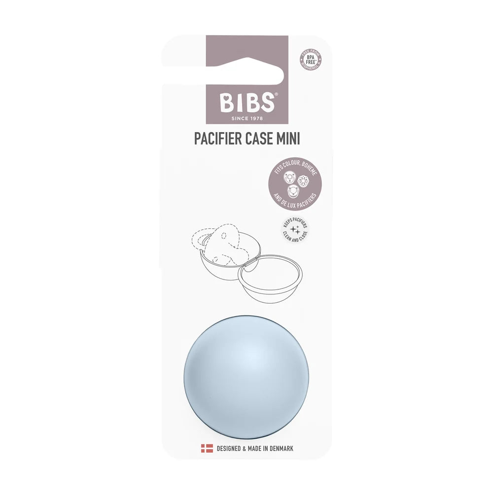 Bibs Pacifier Mini Case - Baby Blue