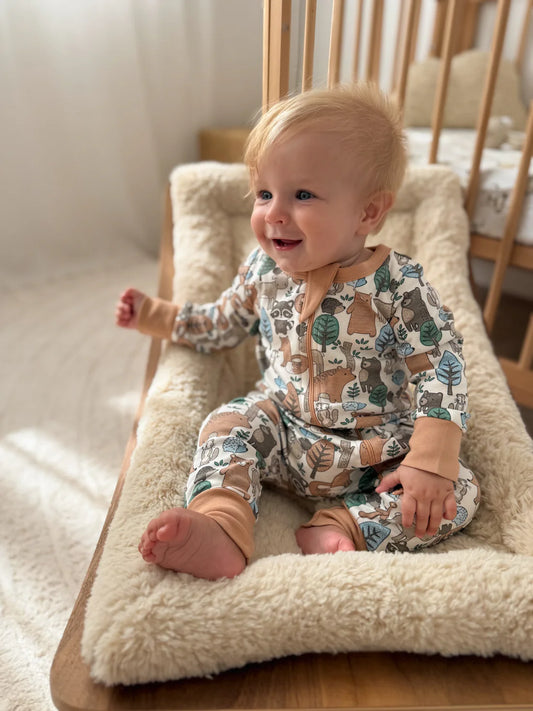 Aster & Oak Noah Woodland Zip Romper
