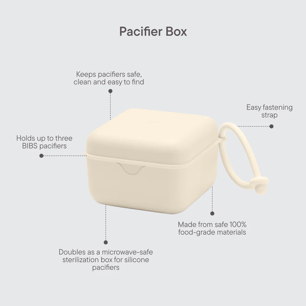 BIBS Pacifier Box - Polka Ivory/Black