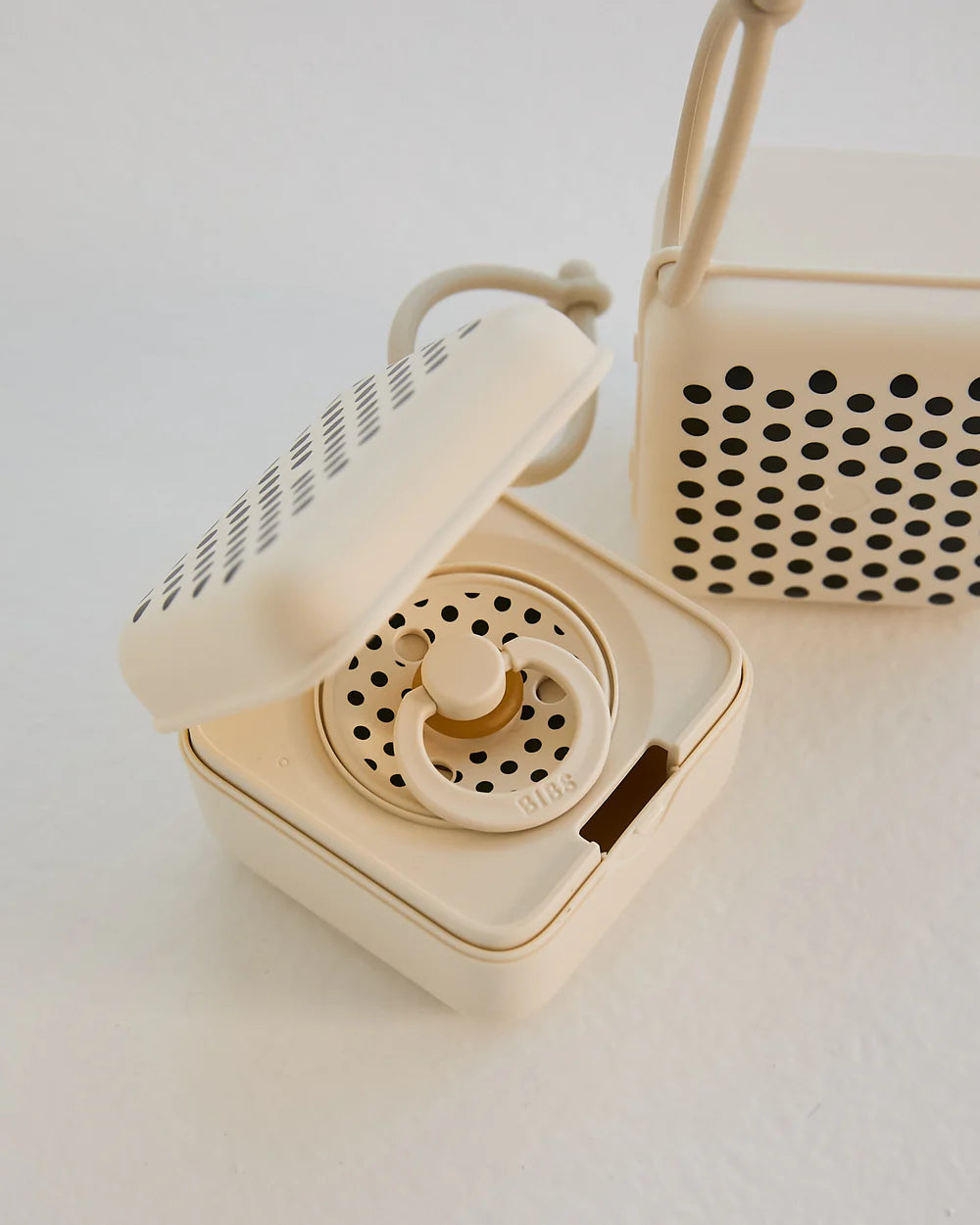 BIBS Pacifier Box - Polka Ivory/Black