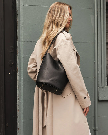 Miranda Bucket Bag with Bonus Crossbody | Black