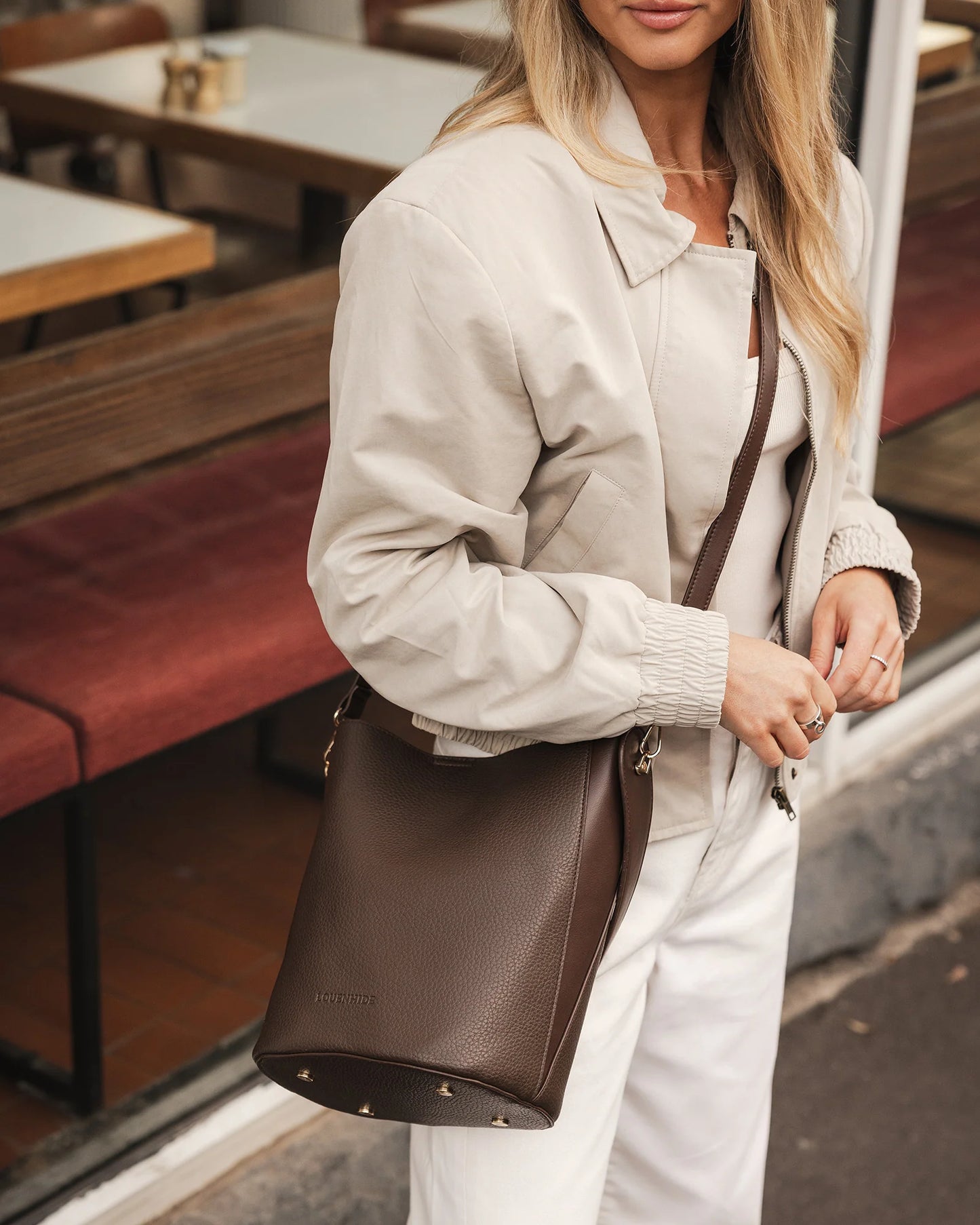 Miranda Bucket Bag with Bonus Crossbody | Chocolate