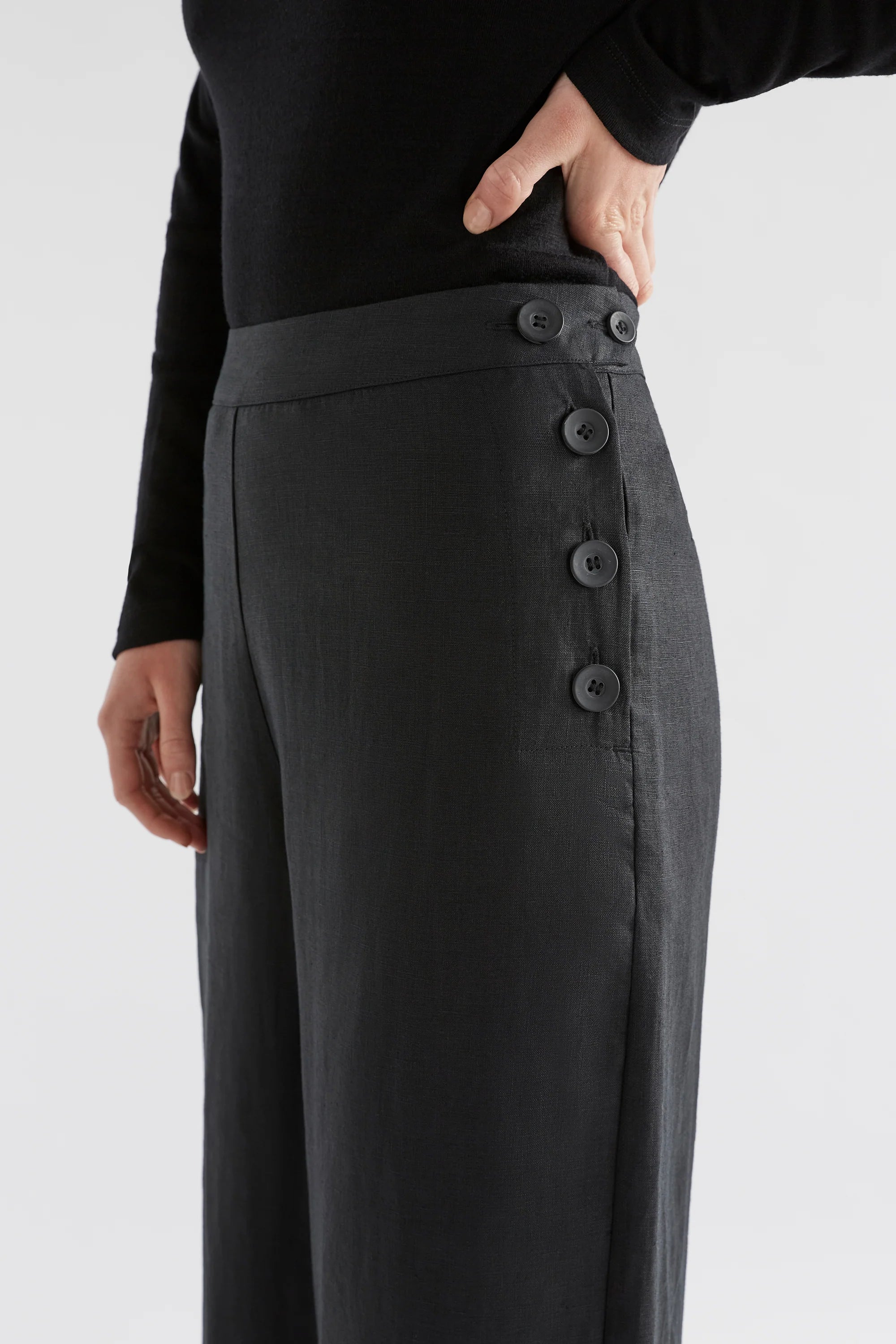 Elk Hersom Linen Pant | Black