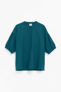 Strom Linen Shirt- Peacock