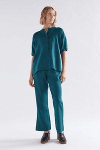 Strom Linen Shirt- Peacock