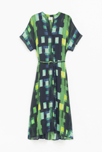 Load image into Gallery viewer, Indi Sheer Dress- Green Shutter Grid

