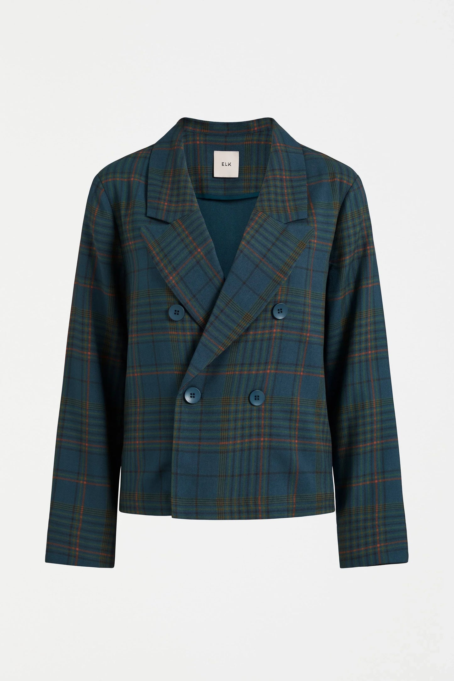 Elk Seine Jacket | Teal Plaid