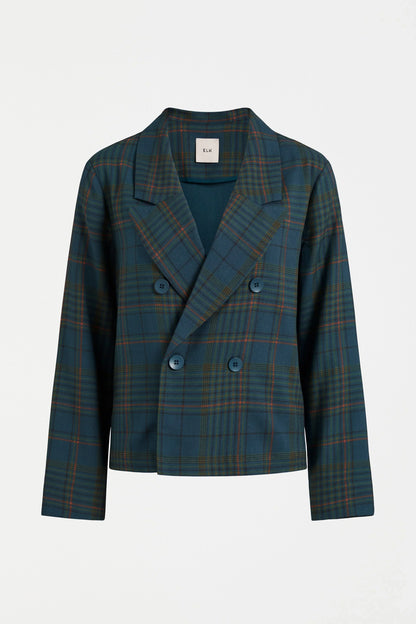 Elk Seine Jacket | Teal Plaid