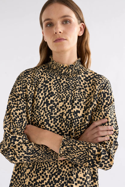 Elk Veda Dress | Beige Sinda Print