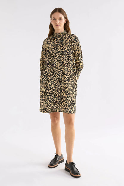Elk Veda Dress | Beige Sinda Print