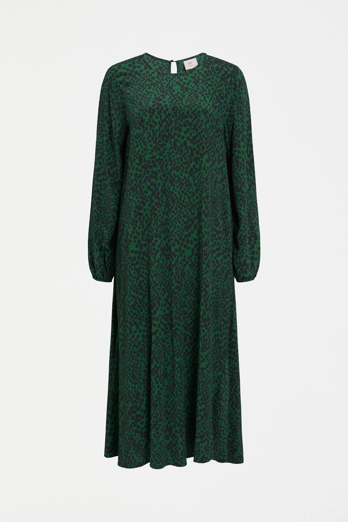 Elk Dega Dress | Green Sinda Print